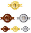 123 Badge Winner Gold Silver Bronze