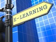 Education Concept. E-Learning Roadsign.