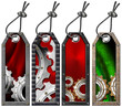 Industrial Grunge Metal Tags - 4 items