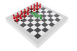 Pawn advancing on the board.