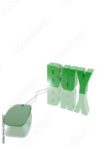 Illustration: Buy icon connected to a mousepad Buy icon connected to a mousepad
