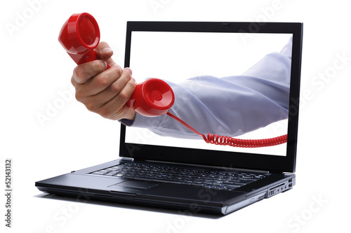 Photo: Red telephone call Red telephone call