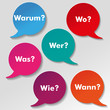 Colorful Questions Speech Paper Labels
