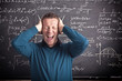 stressed teacher at school