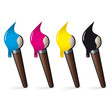 Vektor: Pinsel - CMYK Pinsel - CMYK