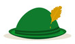 green oktoberfest hat traditional holidays