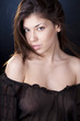 Sexy woman in black lingerie