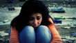 Video: Sad face of young woman desperate about destroyed nature beach Sad face of young woman desperate about destroyed nature beach
