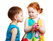boy and girl playing with mobile
