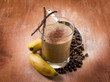 Foto: drink smoothie with coffee banana and vanilla drink smoothie with coffee banana and vanilla