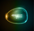 Bubble speech of shiny glass to show a mesage or infographic.
