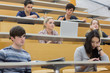 Class listening in a lecture hall