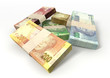 South African Rand Notes Bundles Stack