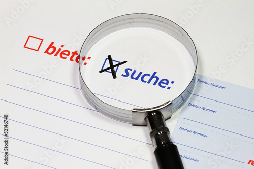 Photo: Suchanzeige Suchanzeige