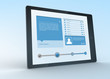 Illustration: Digital tablet showing social media profile Digital tablet showing social media profile
