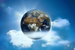 Photo: Earth floating in the sky Earth floating in the sky