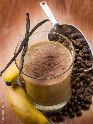 Photo: drink smoothie with coffee banana and vanilla drink smoothie with coffee banana and vanilla