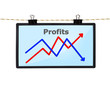 screen with chart
