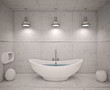 Illustration: Modern interior of bathroom Modern interior of bathroom