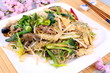 Asian glass noodles with rice, meat and vegetables