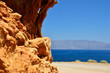 A beautiful view of the mountains and sea in Crete Island, Greec