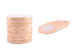 Mini coins tower isolated on a white