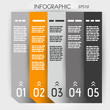 Vector: orange infographic five options notebook columns orange infographic five options notebook columns