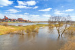 Gniew town with teutonic castle at Wierzyca river, Poland
