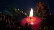 closeup candle ornament
