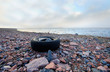 Photo: Sea landscape with a tyre Sea landscape with a tyre