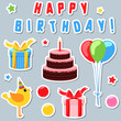 Vector: set of birthday elements set of birthday elements