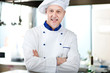 Male chef working in a restaurant kitchen 