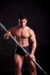 young bodybuilder posing