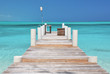 Wooden pier. Exuma, Bahamas