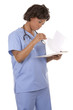 Photo: nurse holding notes nurse holding notes