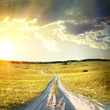 Country road  in autumn