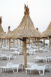 Straw umbrella on the beach