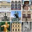 Vienna landmarks collage. Austria