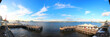 Panoramic view of the harbour in Newcastle, Australia