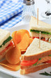 Vegetable Sandwiches and crisps