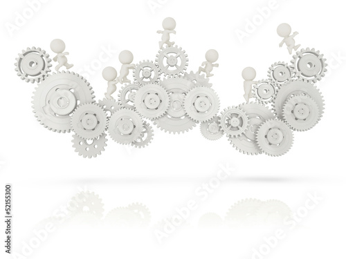Illustration: 3D teamwork 3D teamwork