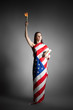 Foto: woman in the style of the statue of liberty woman in the style of the statue of liberty