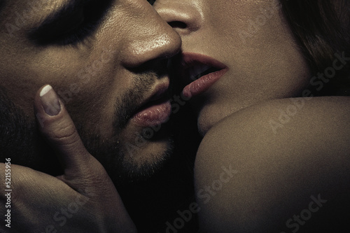 Photo: Photo of sensual kissing couple Photo of sensual kissing couple