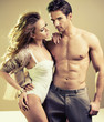 Photo: Lucky young lady with perfect male body Lucky young lady with perfect male body