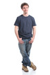 Young man smiling with his hands in the pockets