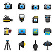 Camera Icons and Camera Accessories black