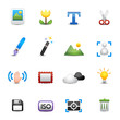 photo icons set vector