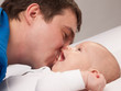 portrait of father with his baby boy