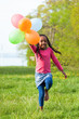Photo: Outdoor portrait of a cute young little black girl playing with Outdoor portrait of a cute young little black girl playing with