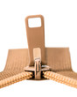 Foto: Brown zip with metal teeth Brown zip with metal teeth